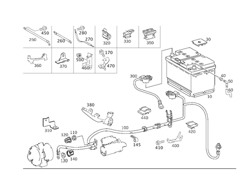 Battery, Starter/Alternator Cable for 2007 Mercedes-Benz CLK550 #0