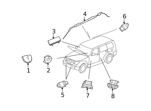 Air Bag Components for 2010 Dodge Nitro #0