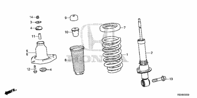Rear Shock Absorber for 2019 Honda Ridgeline #0
