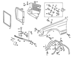 1268813601 - Attachment Parts: Fender for Mercedes-Benz: 560SEC Image