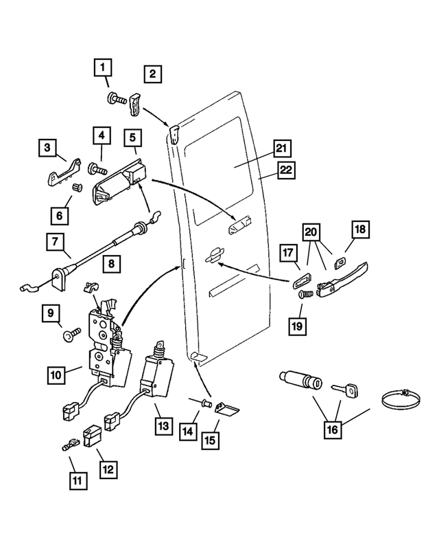 5124006AA - : Cargo Door Glass, Left for Mopar Image