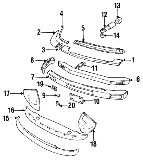 Bumper & Components - Front for 1992 Jaguar XJS #0