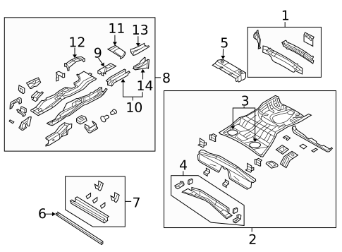 Rear Floor & Rails for 2015 Jeep Compass #0