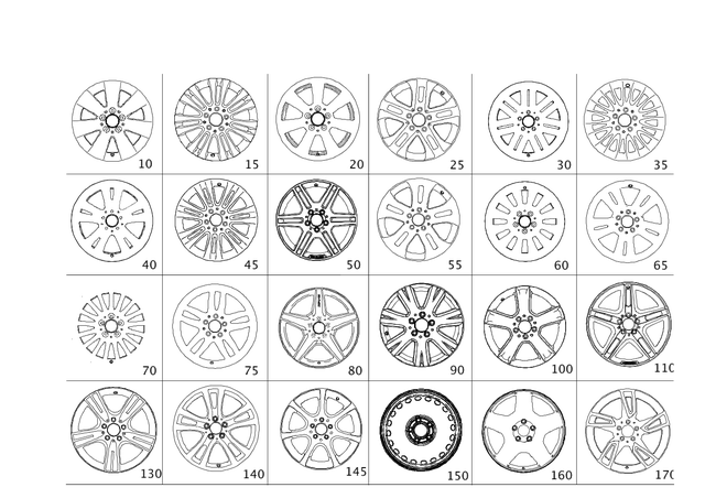2044019502 - Wheels: Double-Spoke Wheel for Mercedes-Benz: C250, C300, C350, C63 AMG Image