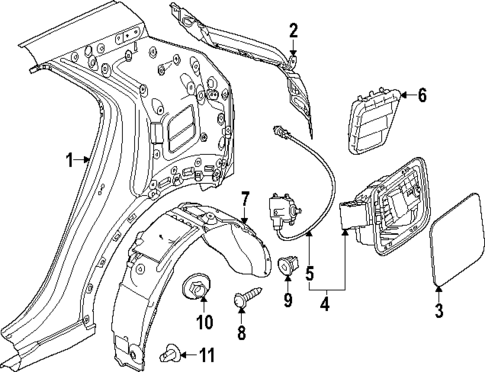 Quarter Panel & Components for 2023 Kia Niro EV #0