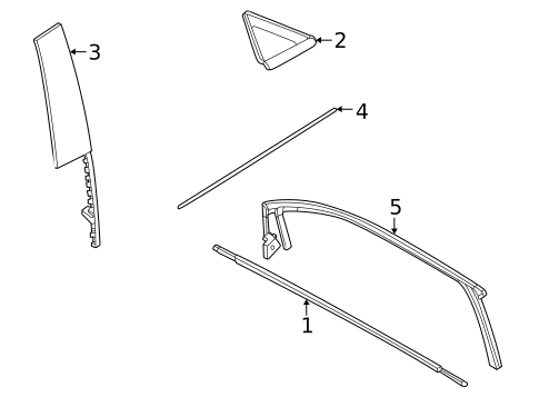 Exterior Trim - Front Door for 2024 Fiat 500E #0