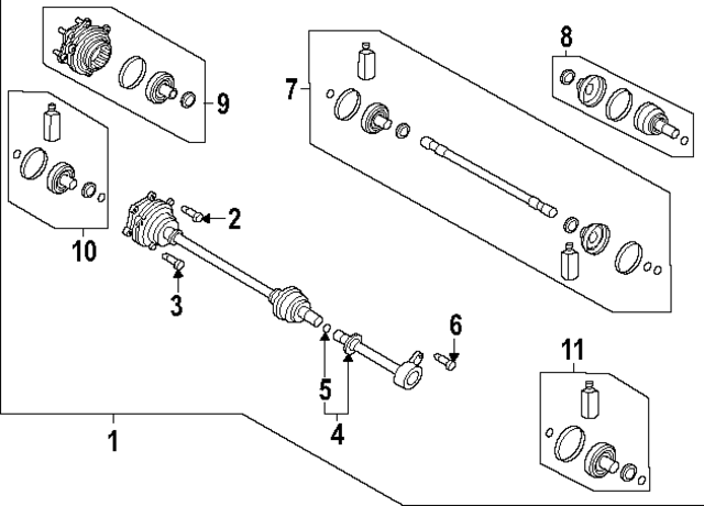 498R3GI000 - : Cv Joint Kit for Hyundai Image