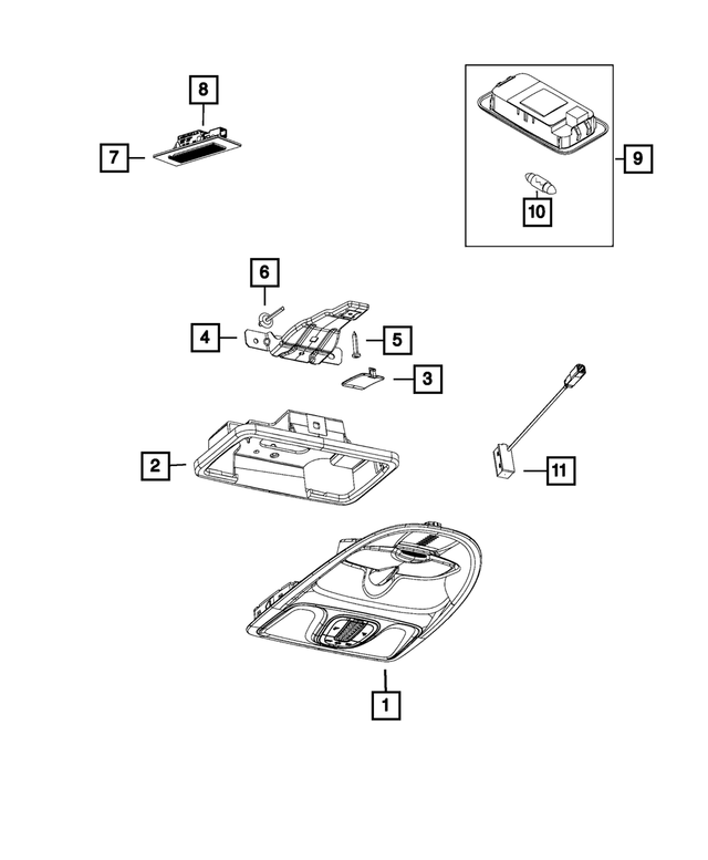 68201979AA - Electrical: Overhead Console Bracket for Mopar Image
