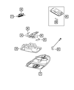 68201979AA - Electrical: Overhead Console Bracket for Mopar Image