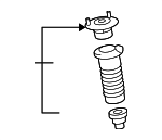 4868030350 - Suspension: Strut Mount for Lexus: GS300, GS350, GS430, GS460 Image