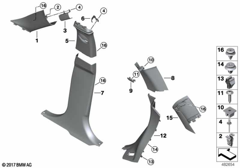 Interior Equipment, Upper for 2017 Mini Cooper SE ALL4 #1