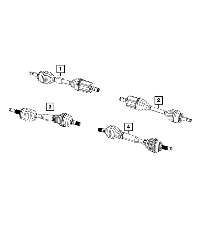 68265869AF - : Axle Half Shaft, Left for Mopar Image