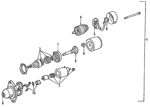 Starter for 2005 Saab 9-2X #0