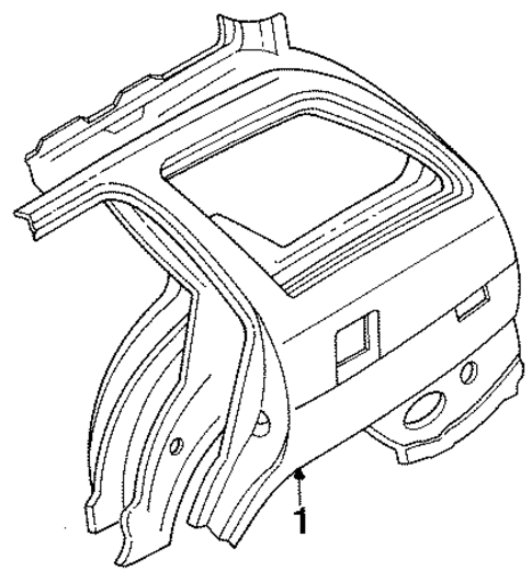Quarter Panel & Components for 1995 Ford Escort #2