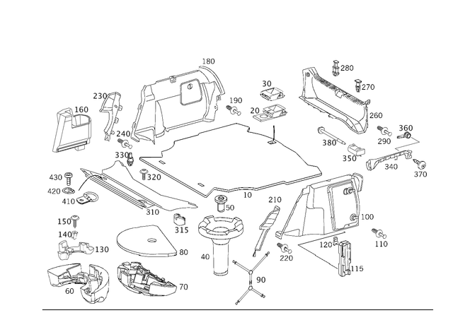 2038900314 - Special Equipment: Holder for Mercedes-Benz: 180C, C230, C320 Image image