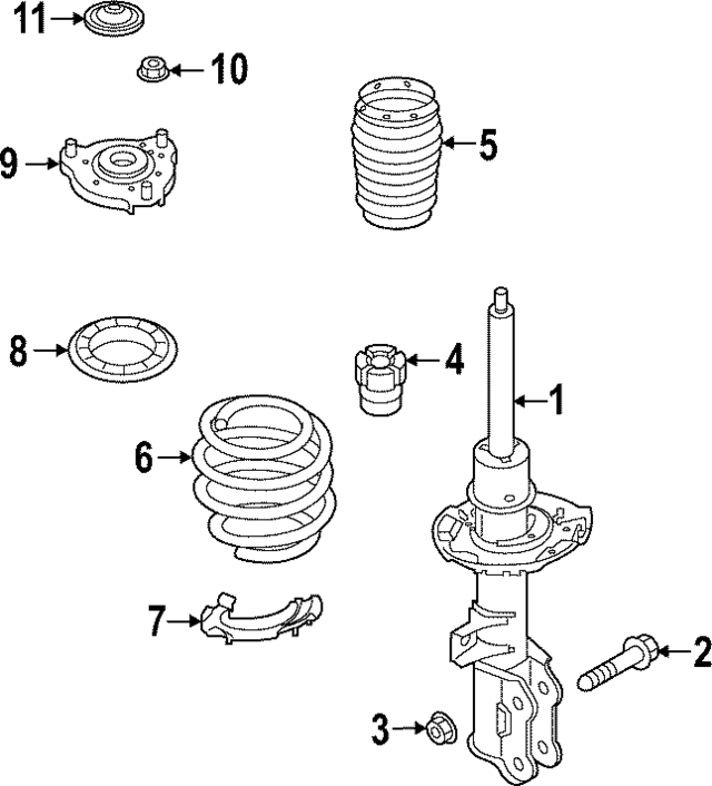 54650K5300 - : Suspension Strut for Hyundai Image