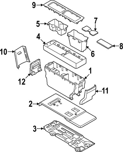 Rear Console for 2025 Nissan Pathfinder #0