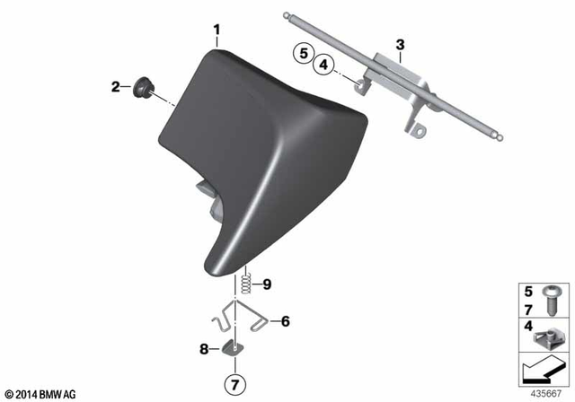 46637692864 - : Seat Wedge, Right for BMW-Motorrad Image