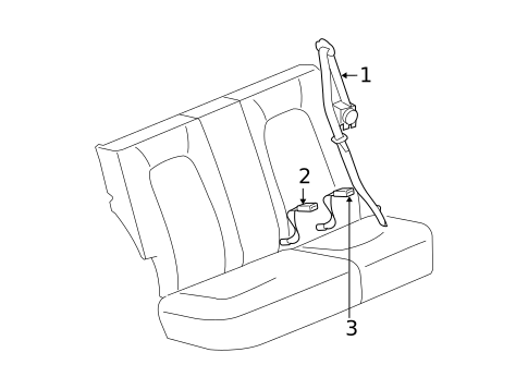 Seat Belt for 2009 Chevrolet HHR #1