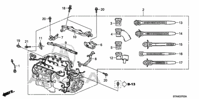 Engine Wire Harness (1) for 2007 Acura MDX #0