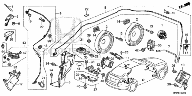 Antenna - Speaker for 2012 Honda Crosstour #0