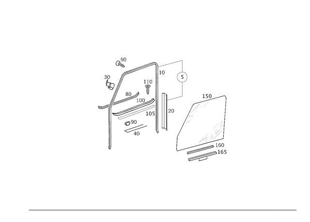 4637250056 - Front Doors: Window Frame for Mercedes-Benz: G55 AMG, G550, G550 4x4, G63 AMG, G65 AMG Image image