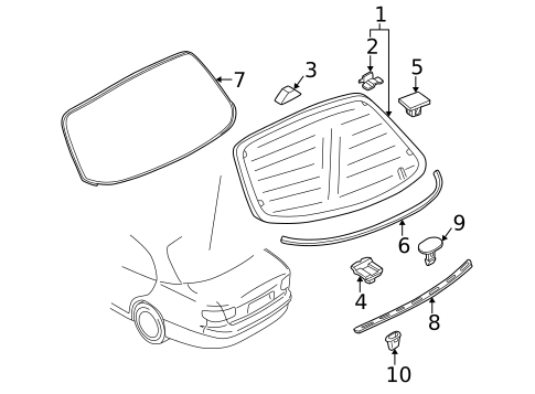 Reveal Moldings for 2001 Mazda Millenia #1