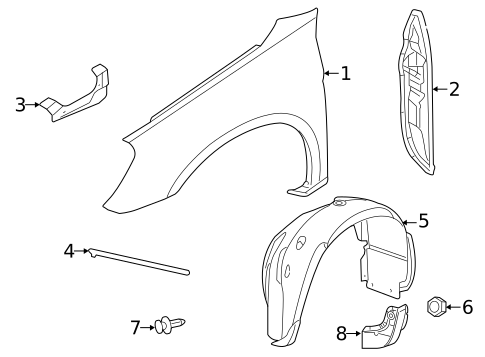 Fender & Components for 2012 Chrysler 200 #0