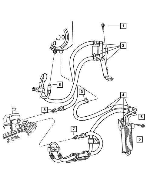 Power Steering Hoses for 2007 Jeep Liberty #0
