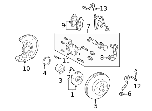 Brake Components for 2006 Scion xA #1