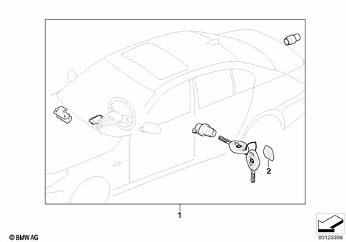 Master Key Locking / Key for 2005 BMW 550i #1