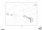 51210031424 - Bodywork: Set Uniform Lock.Syst. W/Cas Cntrl(Code) for BMW: 525i, 525xi, 530i, 530xi, 545i, 550i, M5 Image image