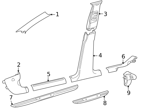 Interior Trim - Pillars for 2005 Jaguar X-Type #0