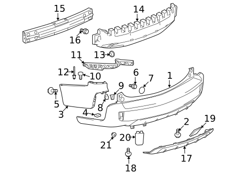 Bumper & Components - Rear for 2007 Suzuki XL-7 #0