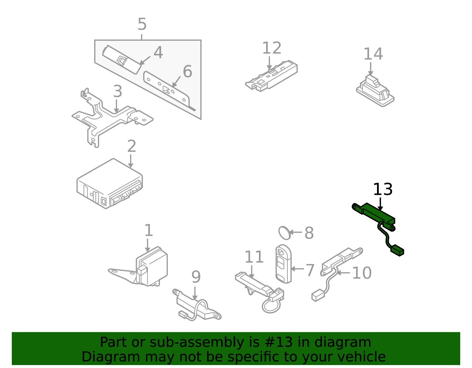 TD17-67-6N0 - Antenna - 2010-2015 Mazda CX-9 | Mazda Swag