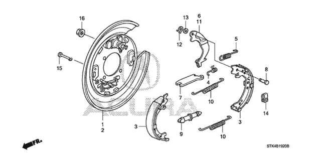 Parking Brake Shoe for 2012 Acura RDX #0