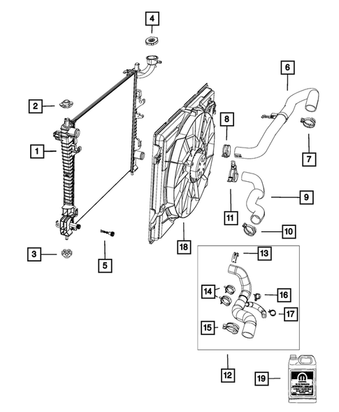 Radiator and Related Parts; Charge Air Cooler for 2014 Jeep Grand Cherokee #3