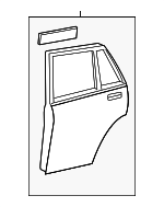 670040E020 - Body: Door Shell for Lexus: RX330, RX350, RX400h Image