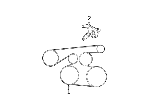 Belts & Pulleys for 2007 Toyota Highlander #0