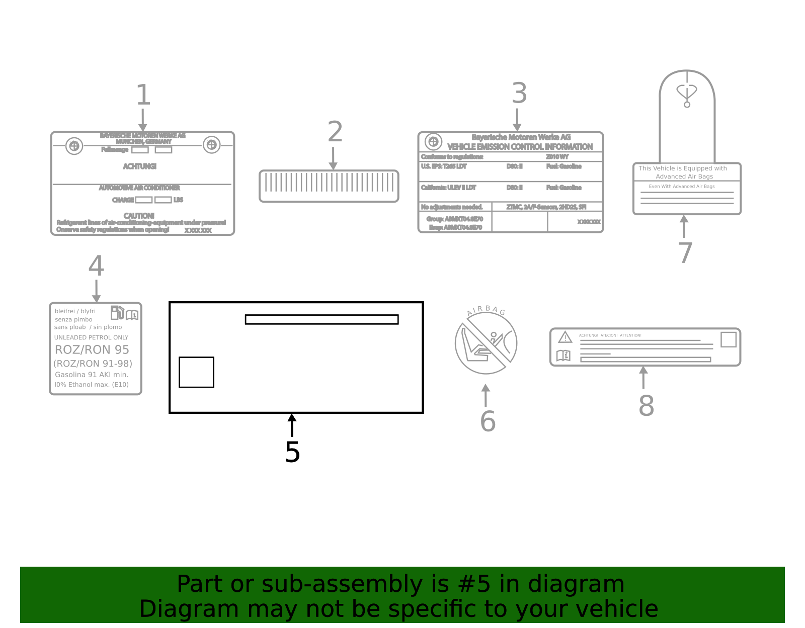 Tire Info Label - BMW (71246788026)