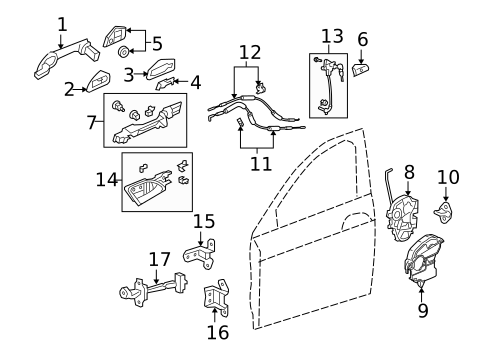Lock & Hardware for 2010 Acura ZDX #0