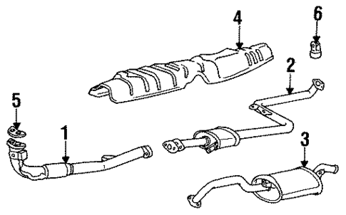 Exhaust Components for 1993 Mitsubishi Galant #0