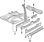 70660SE7A10ZZ - Body: Center Pillar for Acura: Integra Image