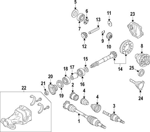 Rear Axle for 2016 INFINITI QX50 #0