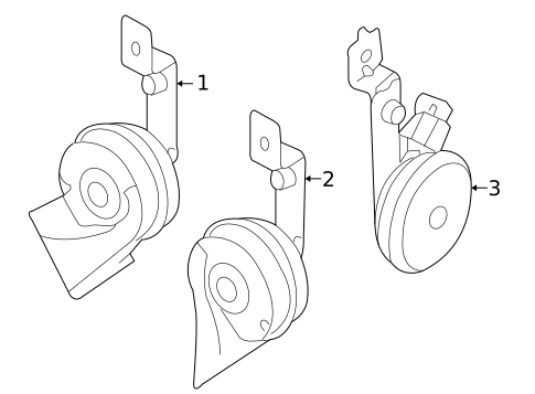 Horn for 2007 Hyundai Entourage #0