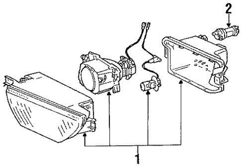Fog Lamps for 1990 Audi Coupe Quattro #1