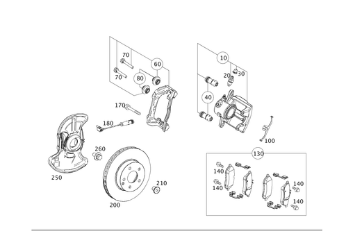 Front Wheel Brake for 2013 Mercedes-Benz C250 #0