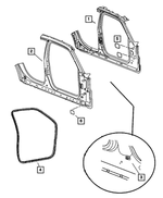 68034161AC - Body Sheet Metal Except Doors: Body Side Aperture Front Panel, Left for Mopar Image