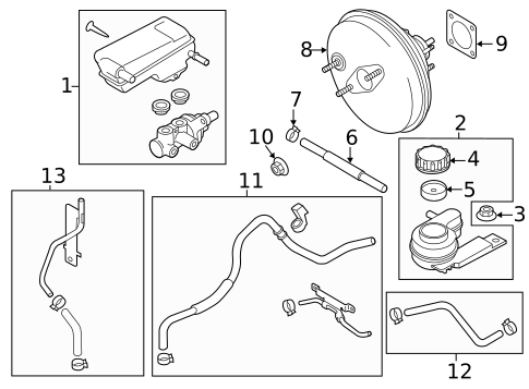 Master Cylinder - Components On Dash Panel for 2011 Mazda 2 #0