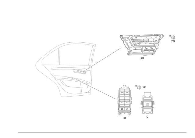 2218706051 - Electrical System: Switch for Mercedes-Benz: 300S, CL550, CL600, CL63 AMG, CL65 AMG, S600, S63 AMG Image image